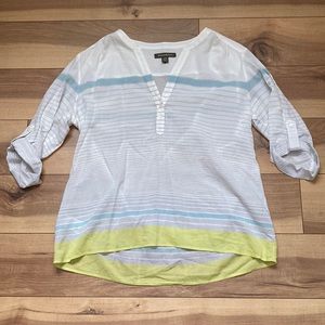 Tommy Bahama semi sheer cotton blouse. Size M